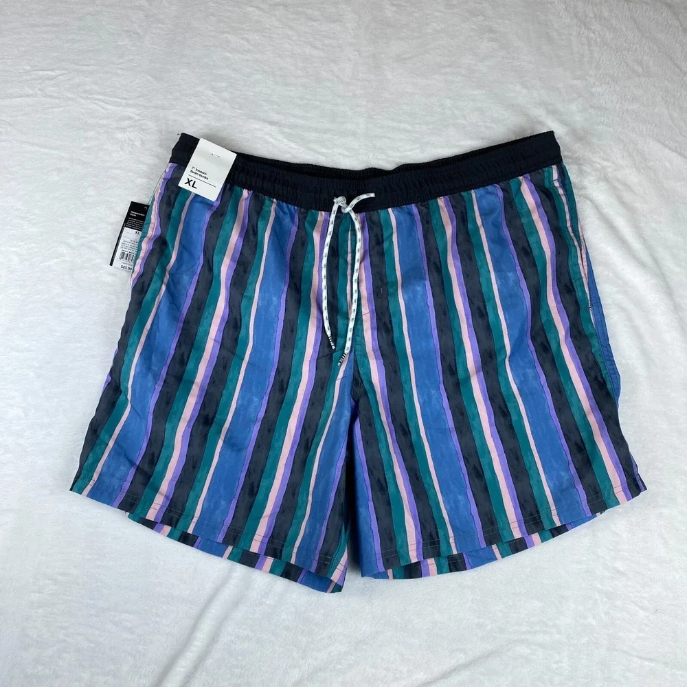 Original Use Swim Trunks Men XL Multi Striped 7